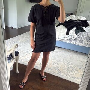 Tyler Boe Black Lace-Up Dress
